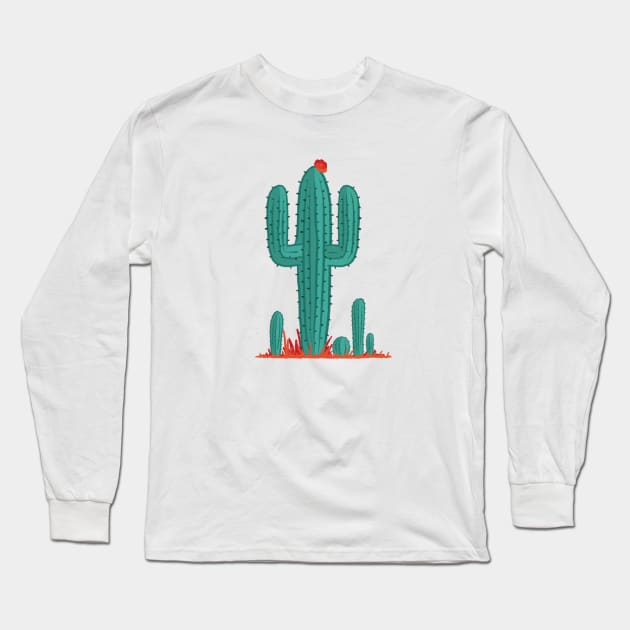 Cactus Trip Long Sleeve T-Shirt by NOIZ_ART